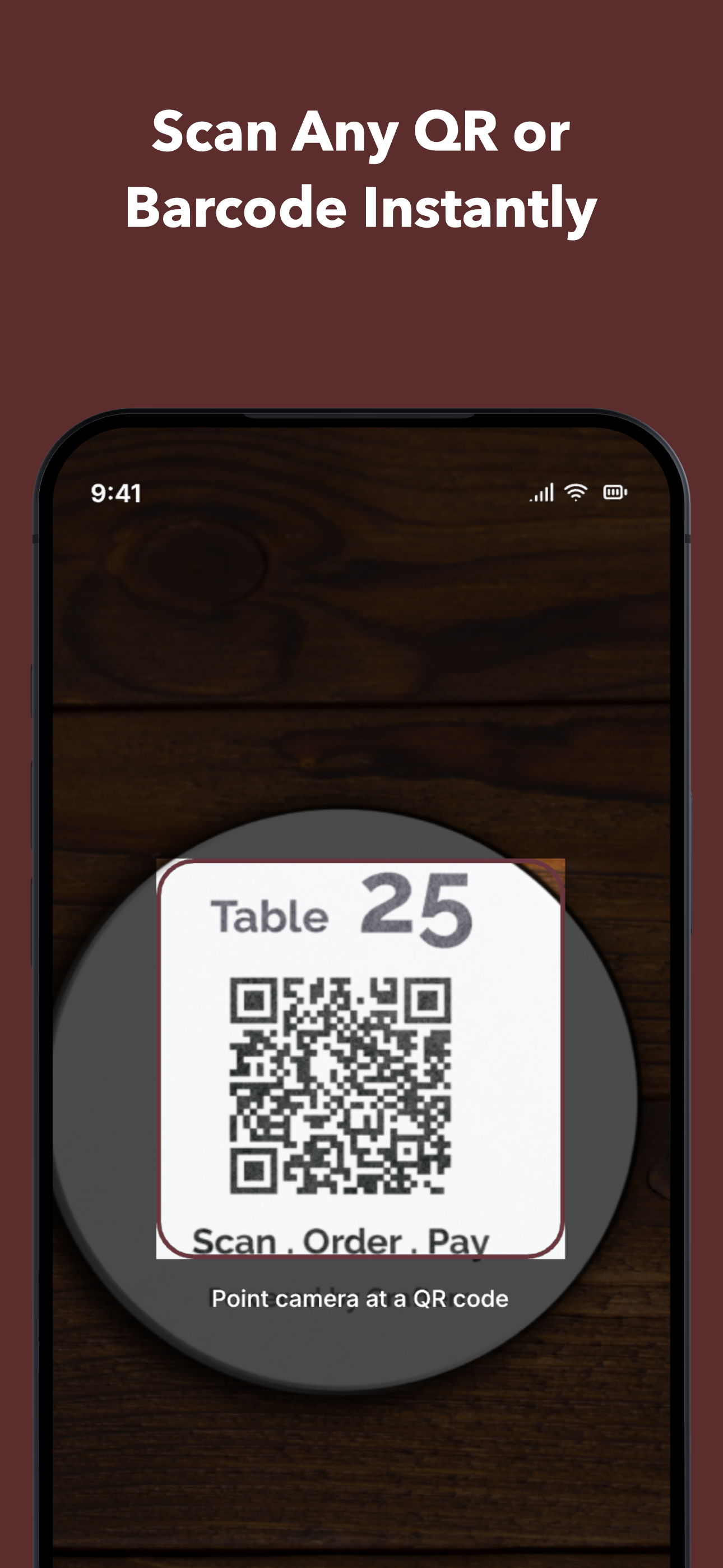 Scan any QR or barcode instantly