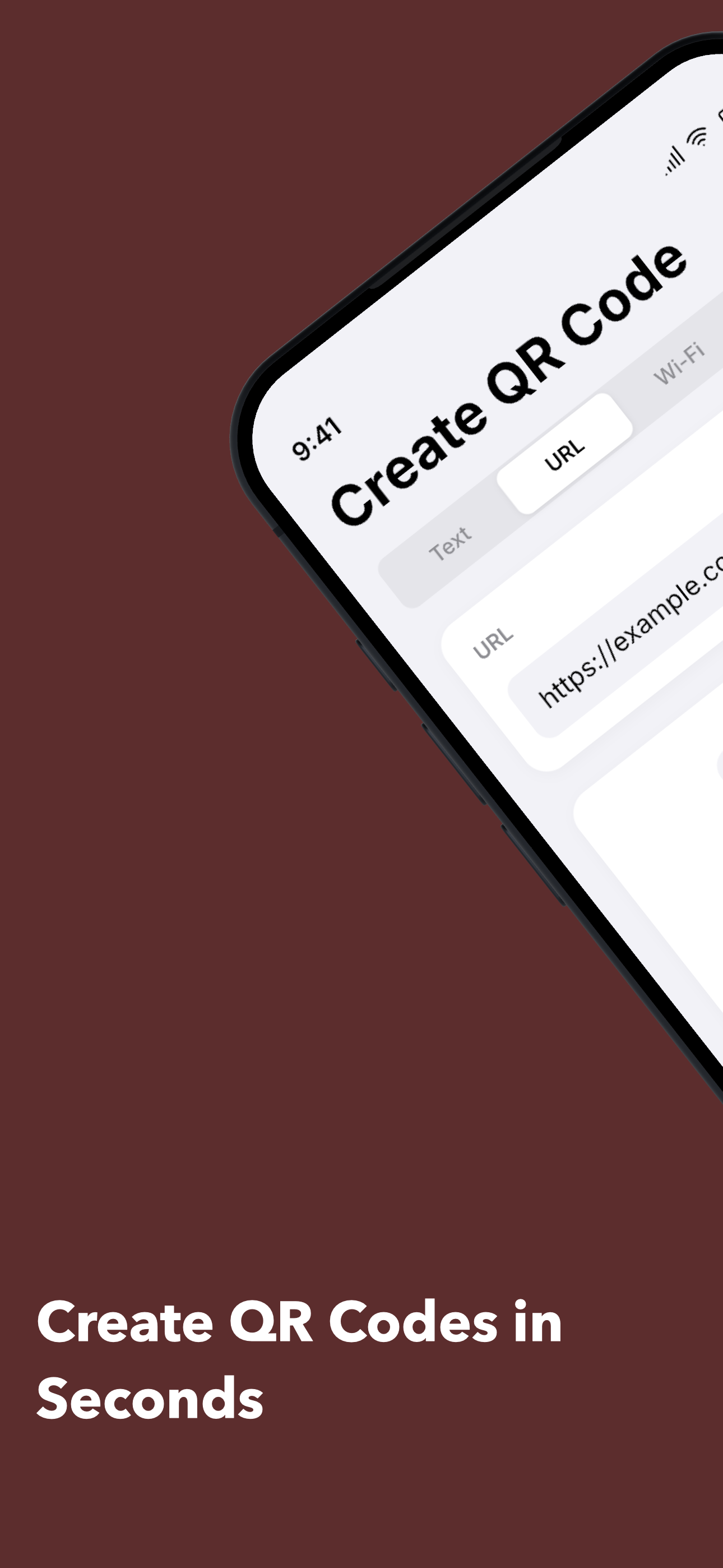 Create QR codes in seconds